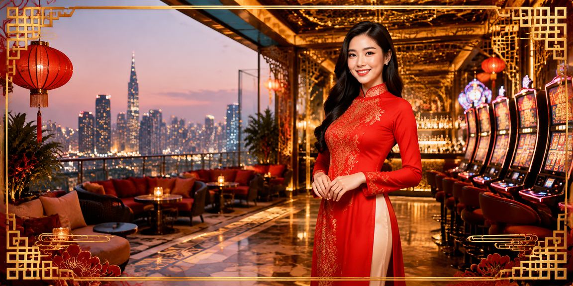 Người phụ nữ TP HCM mặc áo dài thưởng thức trò chơi trực tuyến trên điện thoại